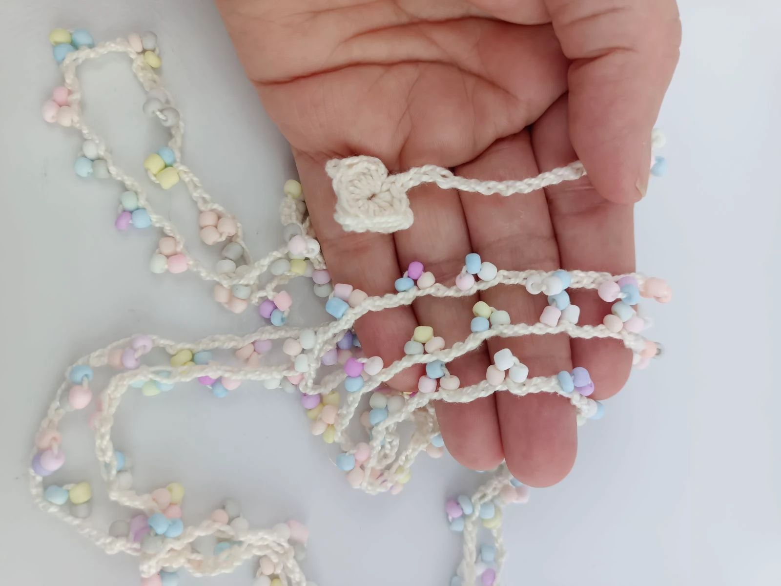Colar longo feito à mão em crochê – photo 4